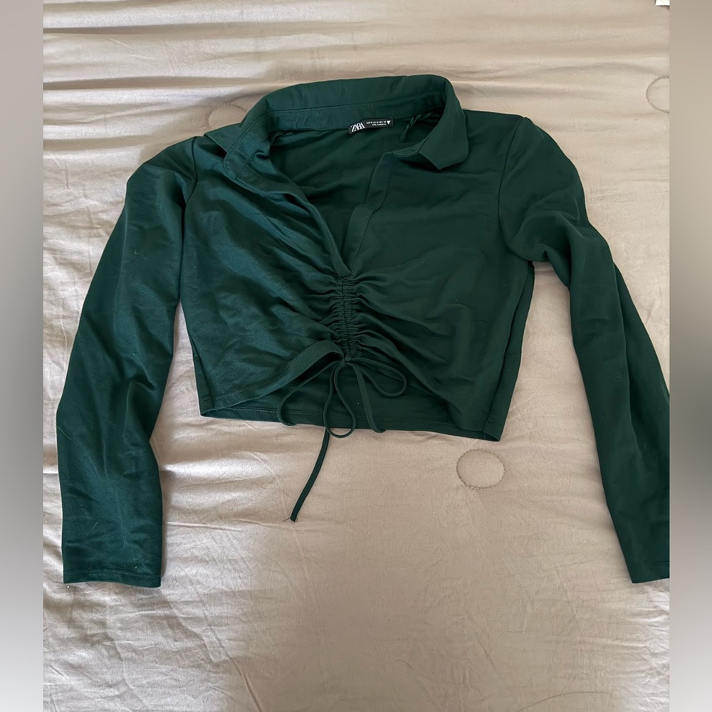 Zara green top